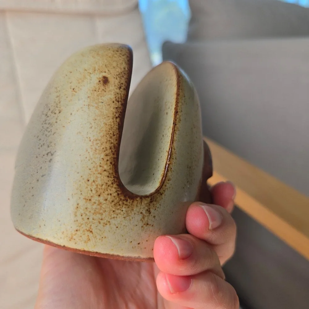 Happy Pig ceramic napkin holder
